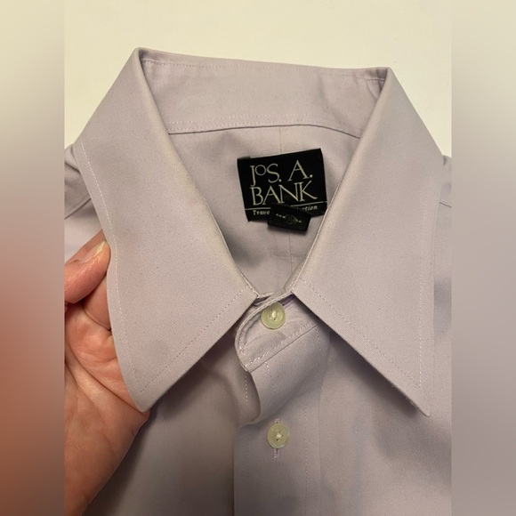 Jos A Bank Travelers Collection Button Down Shirt Purple 15.5 - Picture 4 of 5